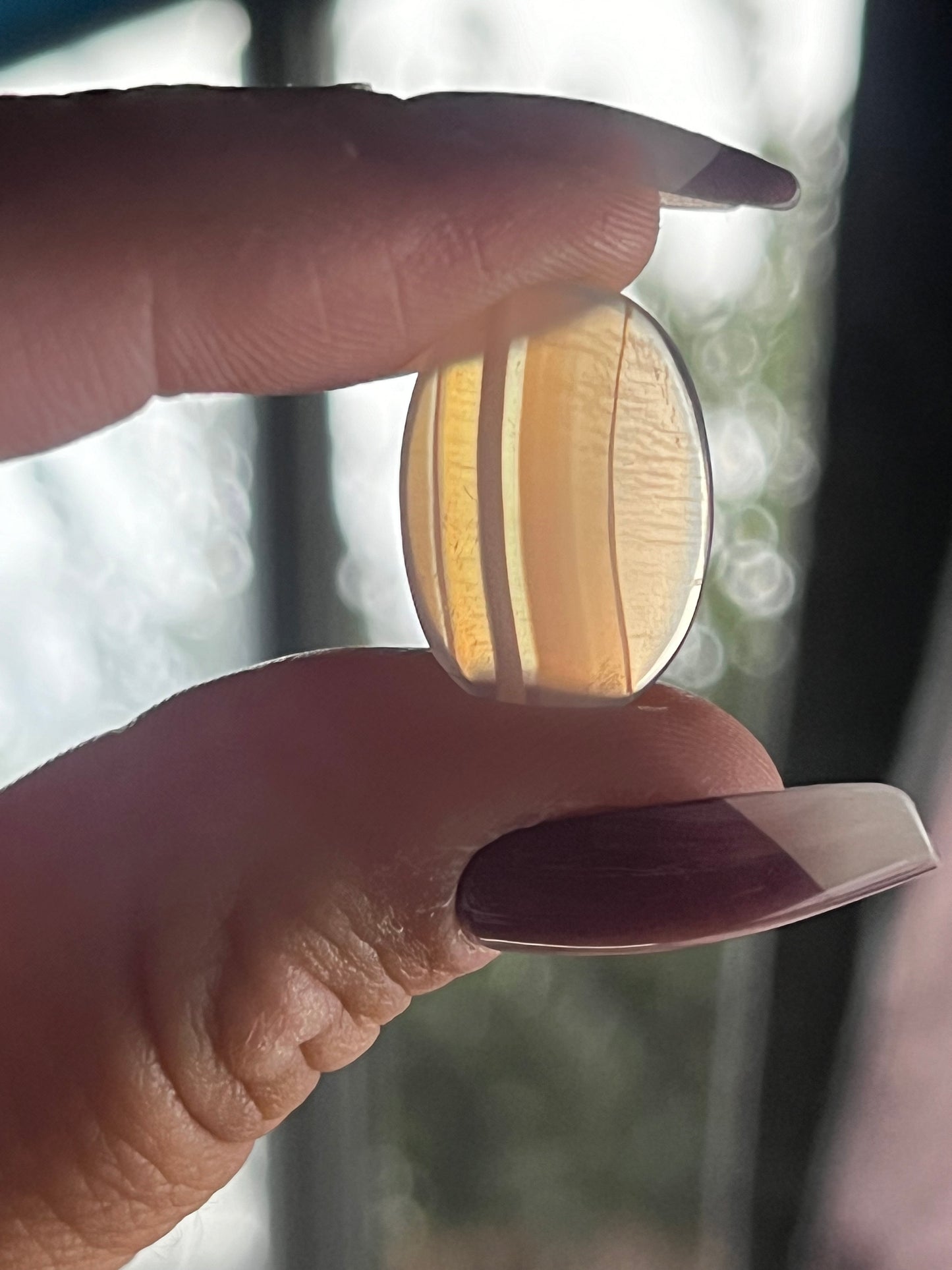 Iris agate carvings