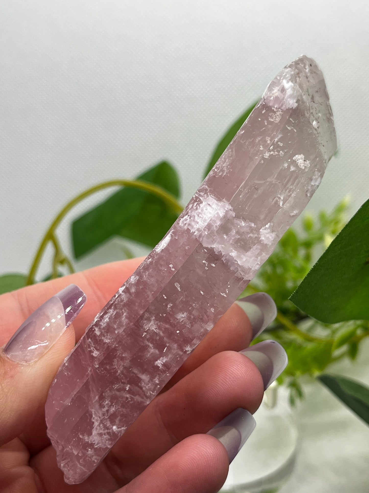 Pink lithium selenite slab G
