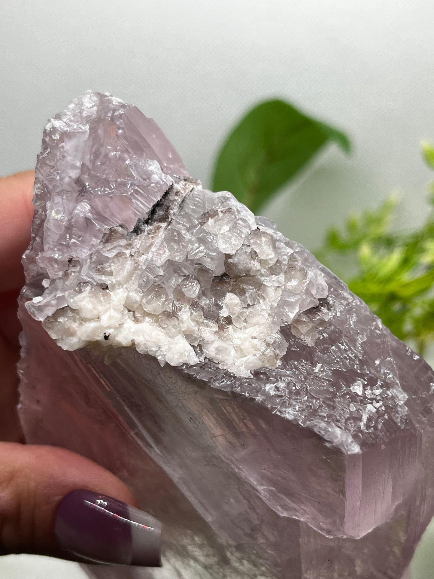 Pink lithium selenite slab C