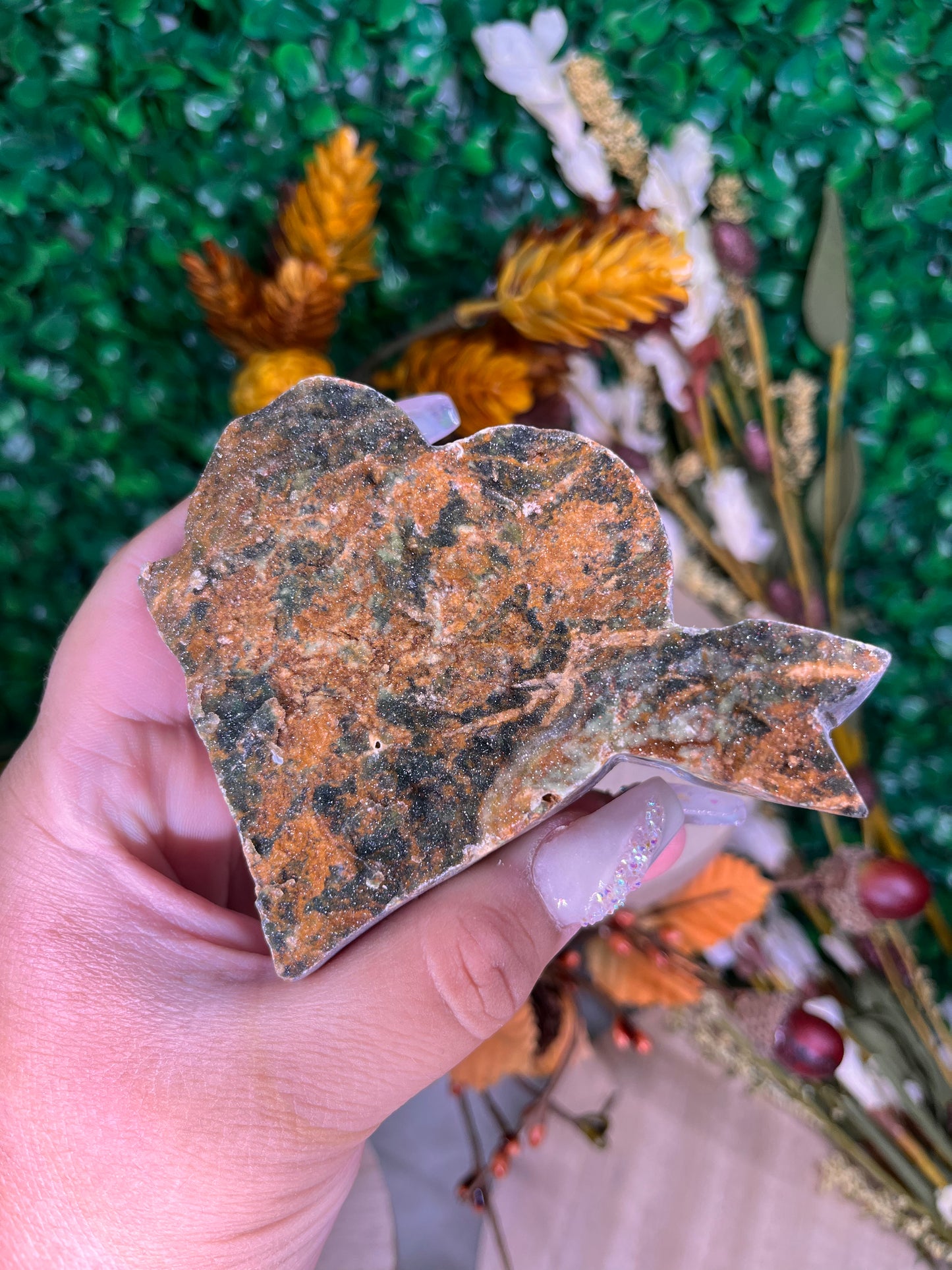 Chalcedony Druzy Hearts