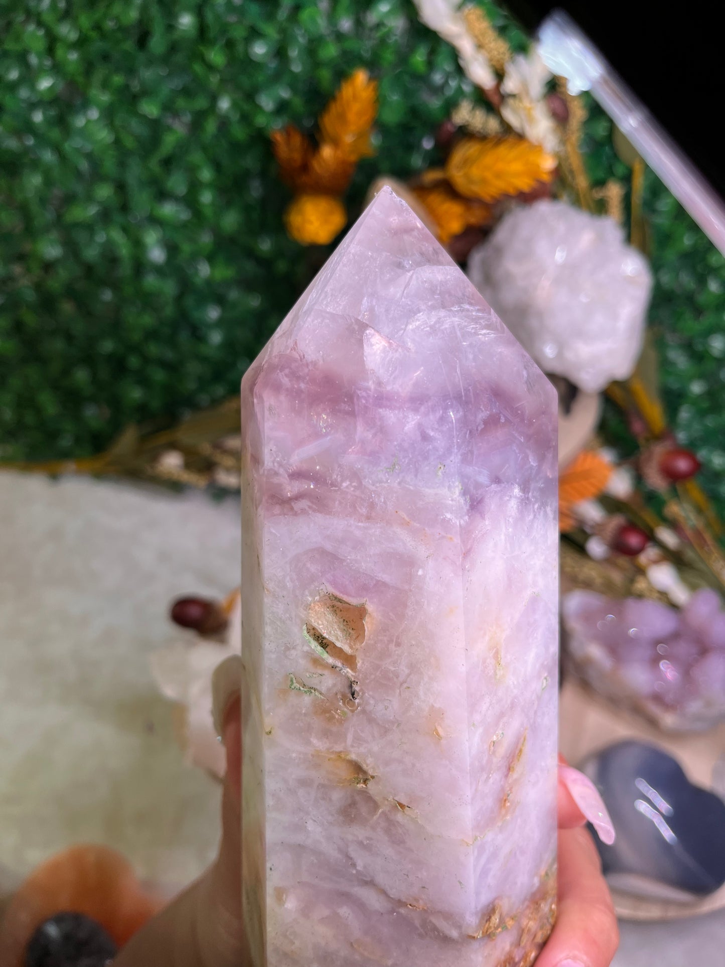 5.86lb Pink flourite tower