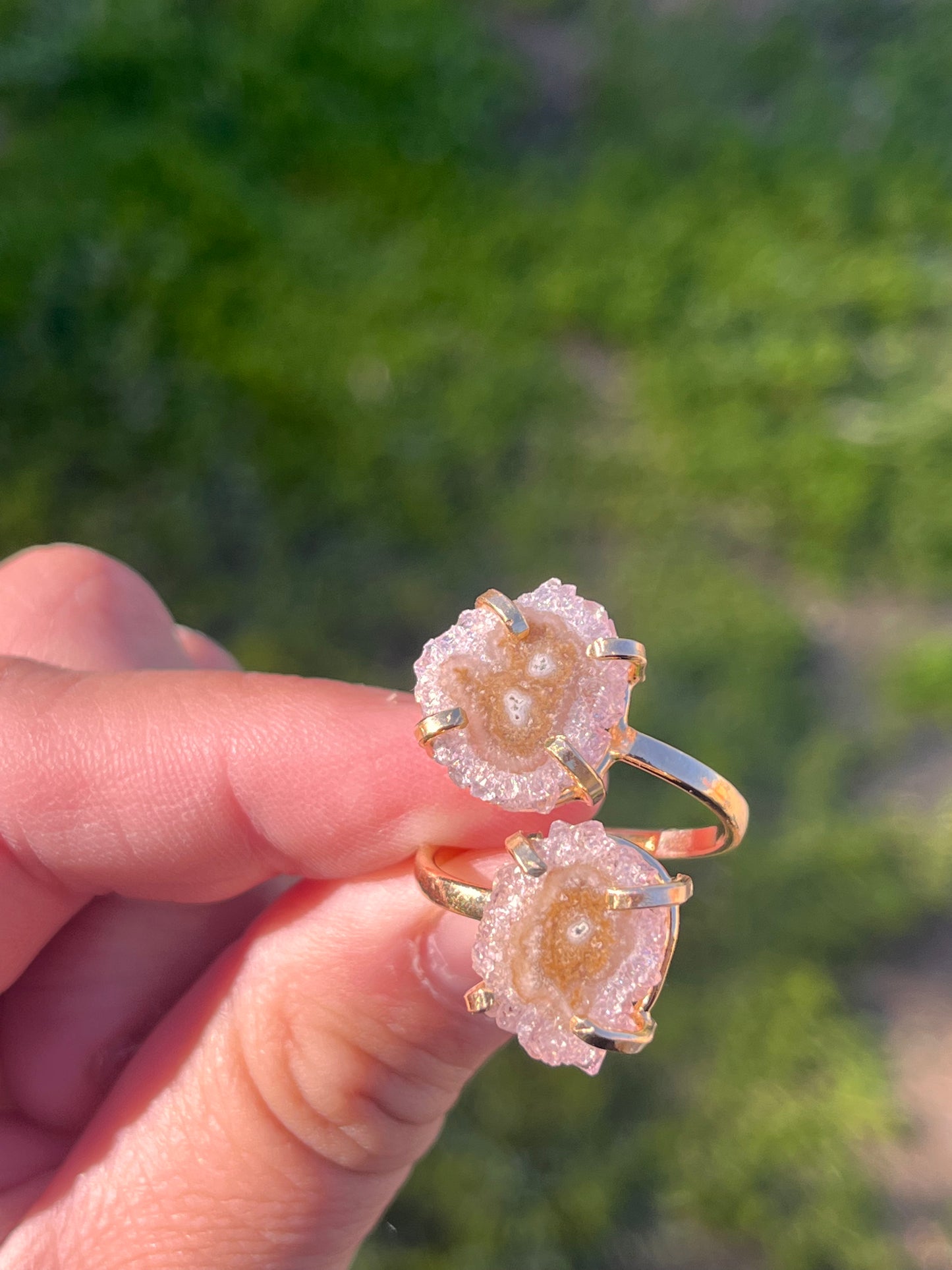 Amethyst Stalactite Rings & Earrings
