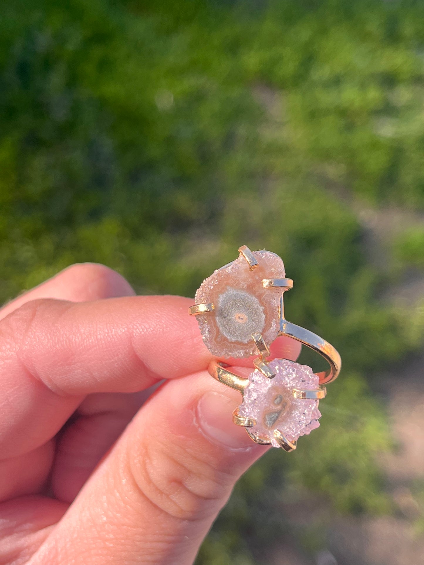 Amethyst Stalactite Rings & Earrings