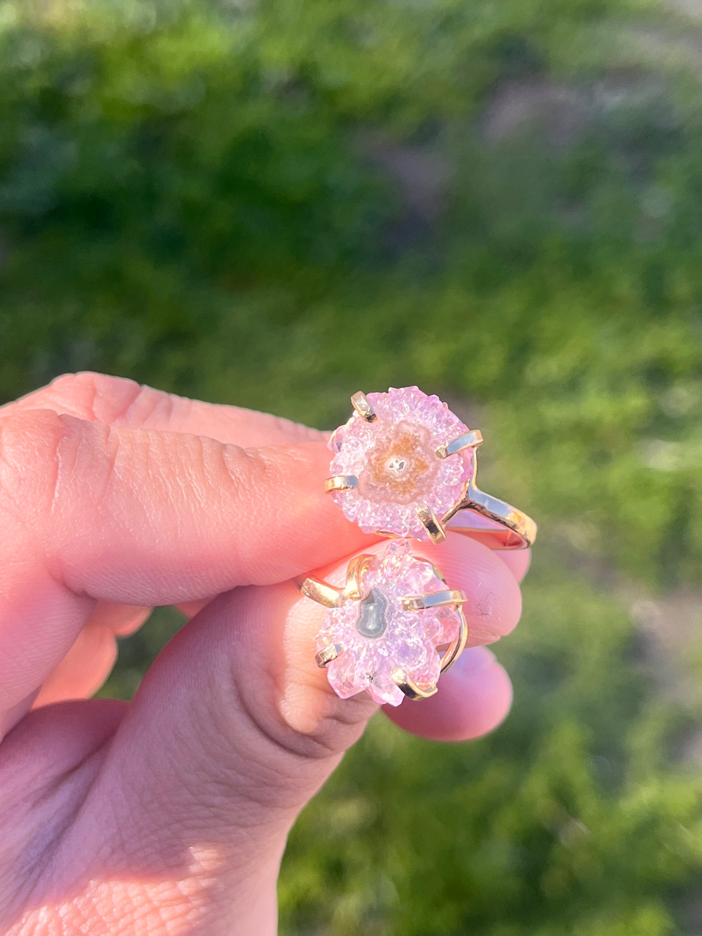 Amethyst Stalactite Rings & Earrings