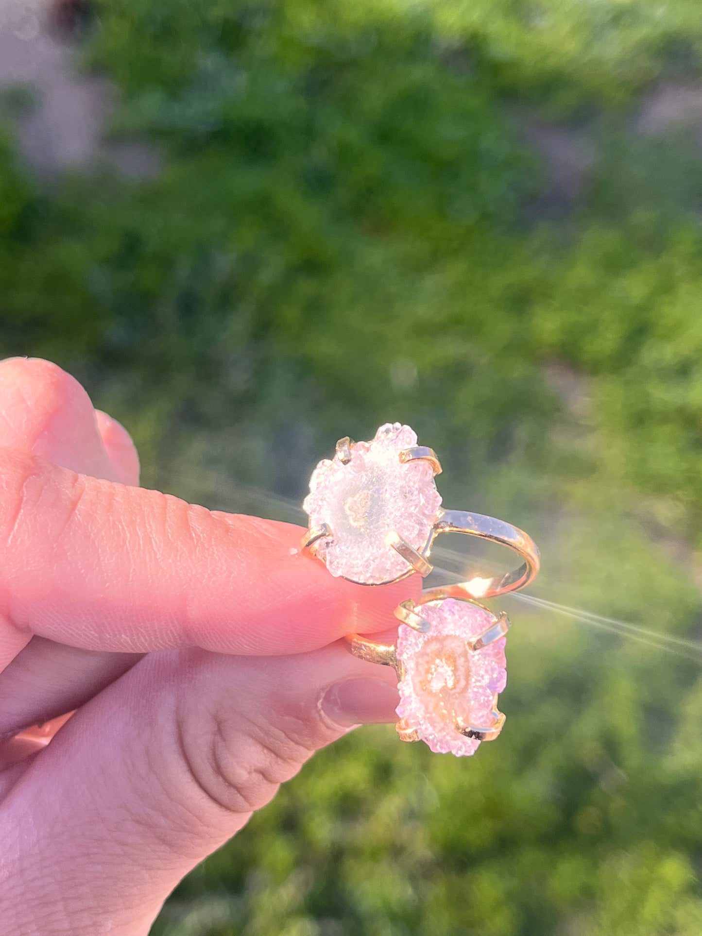 Amethyst Stalactite Rings & Earrings